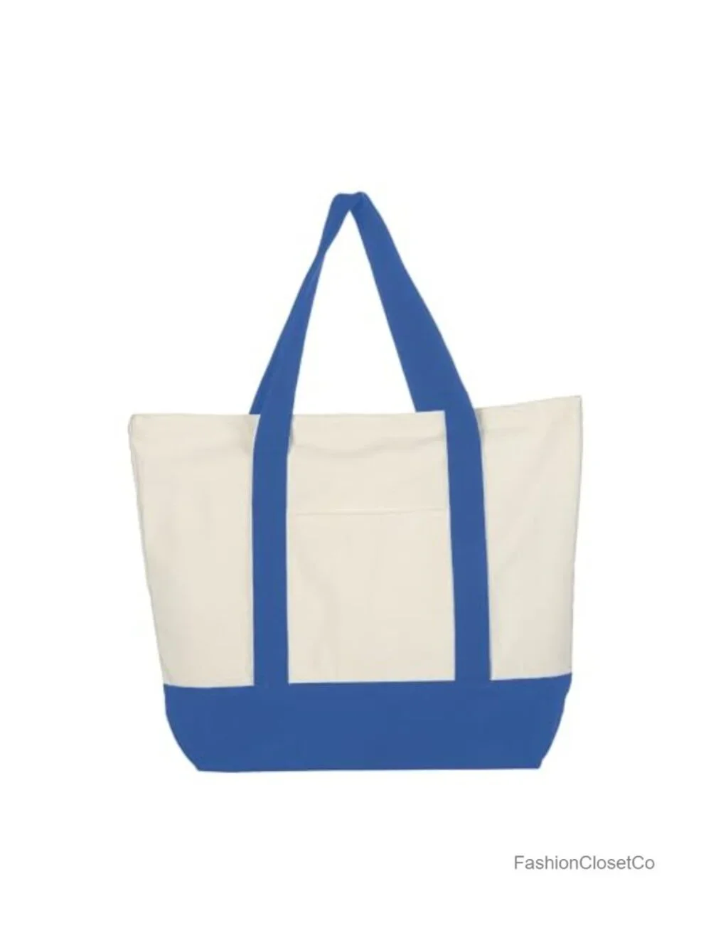 Extra Large Canvas Tote Bag with External Pocket, Reusable Grocery Shopping